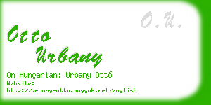 otto urbany business card